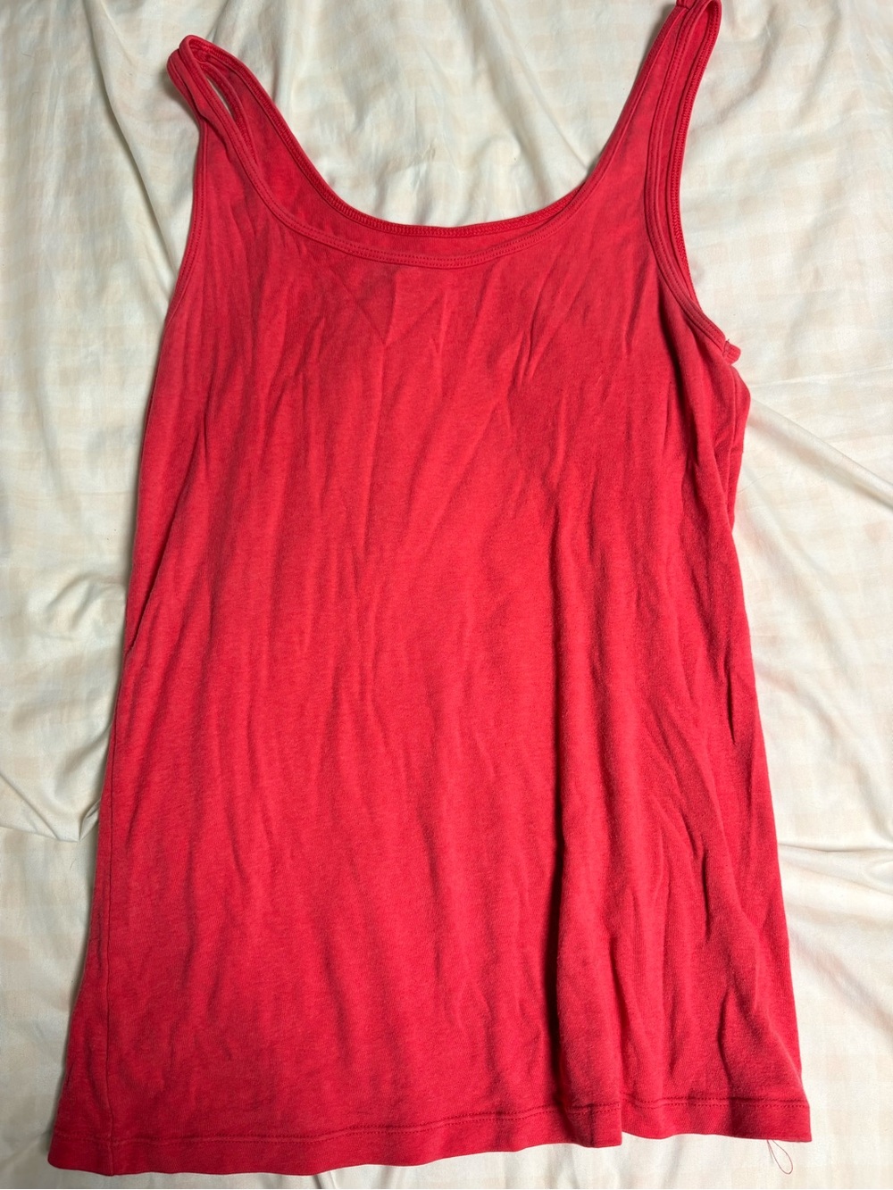 Old Navy Coral-Red Scoop Neck Tank Top